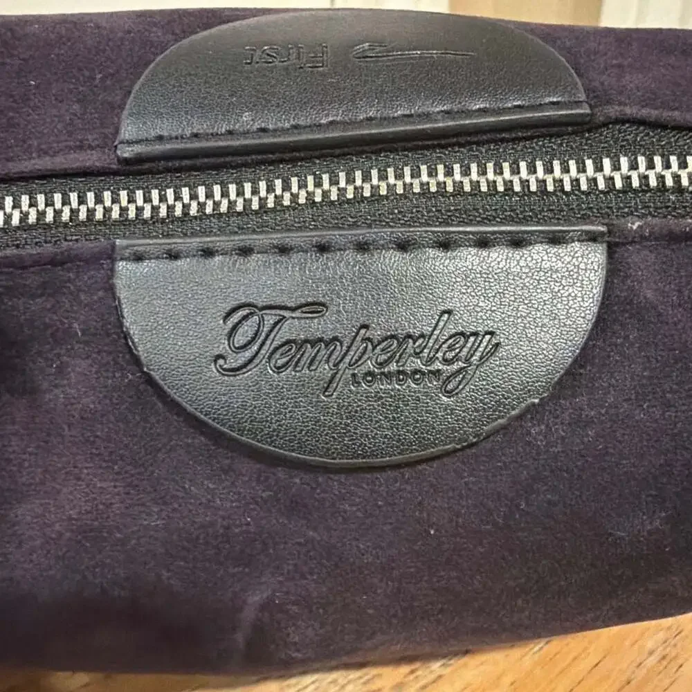 Temperley London British Airways First Class Suede Toiletry Cosmetic Wash Bag